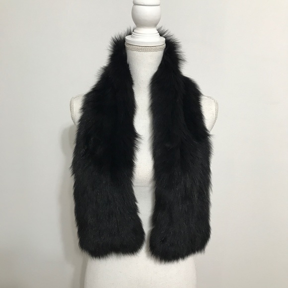 Annabelle New York Fur Scarf, Black - Picture 6 of 9